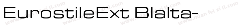 EurostileExt Blalta字体转换